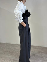 MICALLE MICALLE(ミカーレミカーレ)フリルトップサロペット