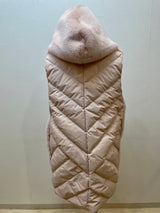 GALLERY BEIGE エコファーダウンフードベスト