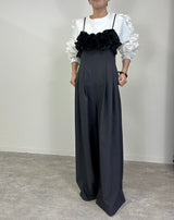 MICALLE MICALLE(ミカーレミカーレ)フリルトップサロペット