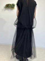 MICALLE MICALLE(ミカーレミカーレ ) チュールドッキングニットスカート