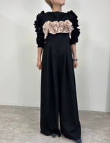 MICALLE MICALLE(ミカーレミカーレ)フリルトップサロペット