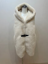 GALLERY BEIGE エコファーダウンフードベスト