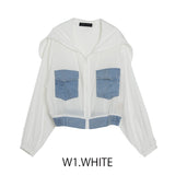 MICALLE MICALLE(ミカーレミカーレ ) デニムポケットジップフーディー