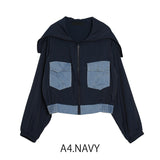 MICALLE MICALLE(ミカーレミカーレ ) デニムポケットジップフーディー