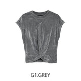 MICALLE MICALLE(ミカーレミカーレ)ベロアカシュクールトップ