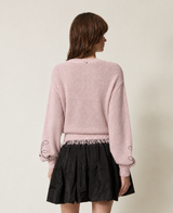 TWINSET(ツインセット)フラワーモチーフ刺繍セーター