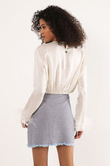 Dixie(ディクシー)2カラー フェザースリーブブラウス