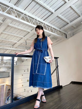 MICALLE MICALLE(ミカーレミカーレ)2カラー デニムノースリーブワンピース