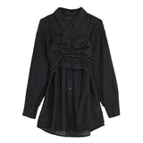 MICALLE MICALLE(ミカーレミカーレ)2カラー ギャザリングビスチェ付シアーブラウス