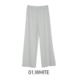 MICALLE MICALLE(ミカーレミカーレ)8カラー リラックスフィットリブプリーツパンツ