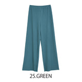 MICALLE MICALLE(ミカーレミカーレ)8カラー リラックスフィットリブプリーツパンツ