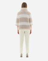 Herno(ヘルノ)フラッフィーボーダーケープジャケット