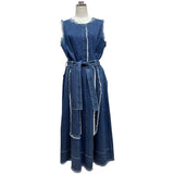 MICALLE MICALLE(ミカーレミカーレ)2カラー デニムノースリーブワンピース