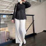 MICALLE MICALLE(ミカーレミカーレ)2カラー ギャザリングビスチェ付シアーブラウス