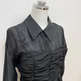 MICALLE MICALLE(ミカーレミカーレ)2カラー ギャザリングビスチェ付シアーブラウス