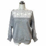 MICALLE MICALLE(ミカーレミカーレ)3カラー レース切り替えTシャツ - AVANTI&JOLIJOLI