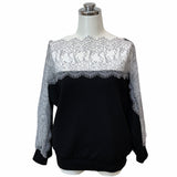 MICALLE MICALLE(ミカーレミカーレ)3カラー レース切り替えTシャツ - AVANTI&JOLIJOLI