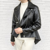 MICALLE MICALLE(ミカーレミカーレ)アシメントリーライダースジャケット