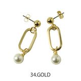 MICALLE MICALLE(ミカーレミカーレ)ゴールドフープパールピアス - AVANTI&JOLIJOLI