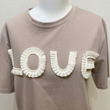 MICALLE MICALLE(ミカーレミカーレ)2カラー LOVE Tシャツ