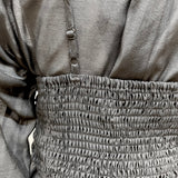 MICALLE MICALLE(ミカーレミカーレ)2カラー ギャザリングビスチェ付シアーブラウス