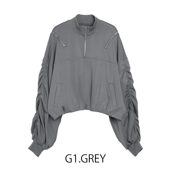 MICALLE MICALLE（ミカーレミカーレ）ZIPデザインプルオーバー