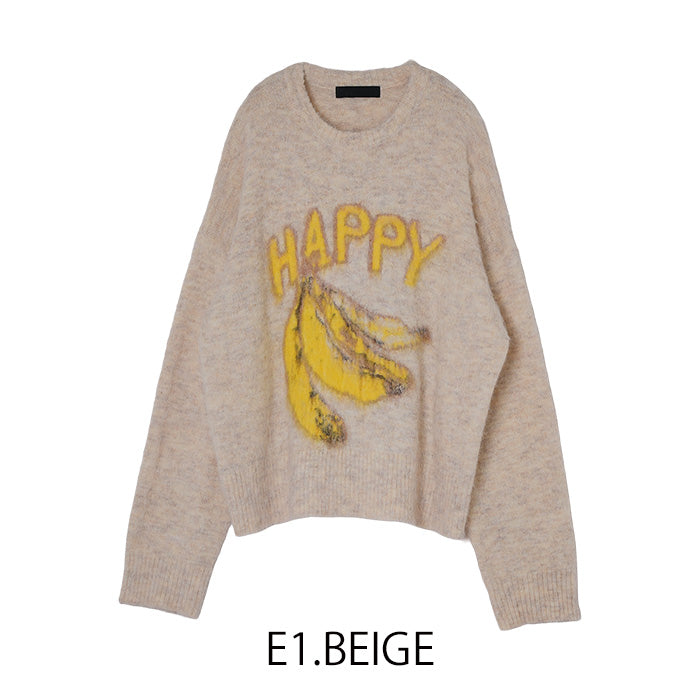 MICALLE MICALLE（ミカーレミカーレ）モチーフ入りニットプルオーバー