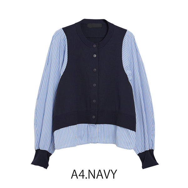 MICALLE MICALLE（ミカーレミカーレ）レイヤ－ド風ニットトップス