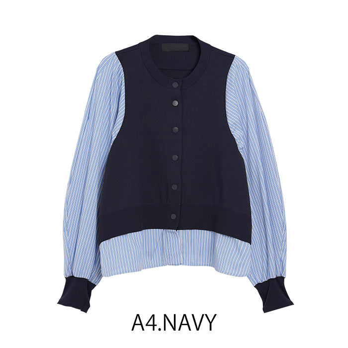 MICALLE MICALLE（ミカーレミカーレ）レイヤ－ド風ニットトップス