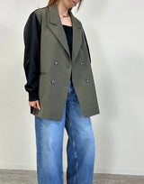 MICALLE MICALLE（ミカーレミカーレ ) 異素材テーラードジャケット