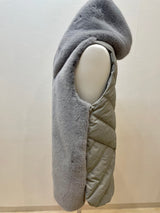 GALLERY BEIGE　エコファーダウンフードベスト