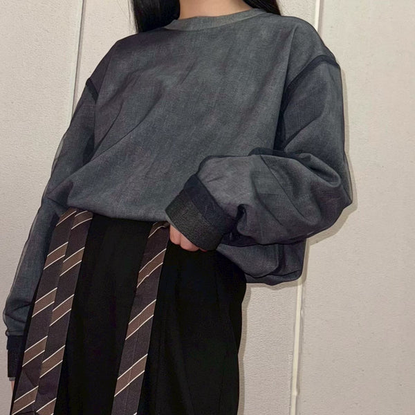 MICALLE MICALLE（ミカーレミカーレ）チュール重ねプルオーバー