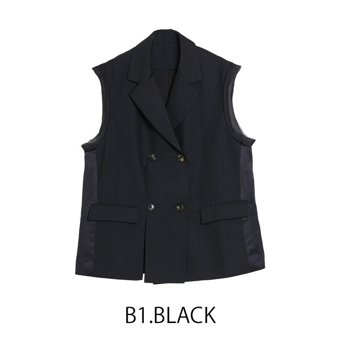 MICALLE MICALLE（ミカーレミカーレ）異素材切替ジレ