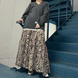 MICALLE MICALLE（ミカーレミカーレ）柄ティアードスカート