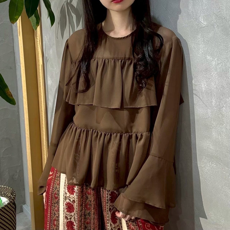 MICALLE MICALLE（ミカーレミカーレ）フリルブラウス