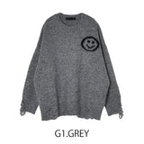 MICALLE MICALLE（ミカーレミカーレ）ワンポイントクラッシュニット