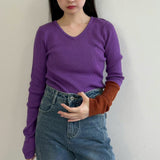 MICALLE MICALLE（ミカーレミカーレ）袖配色ラメニット