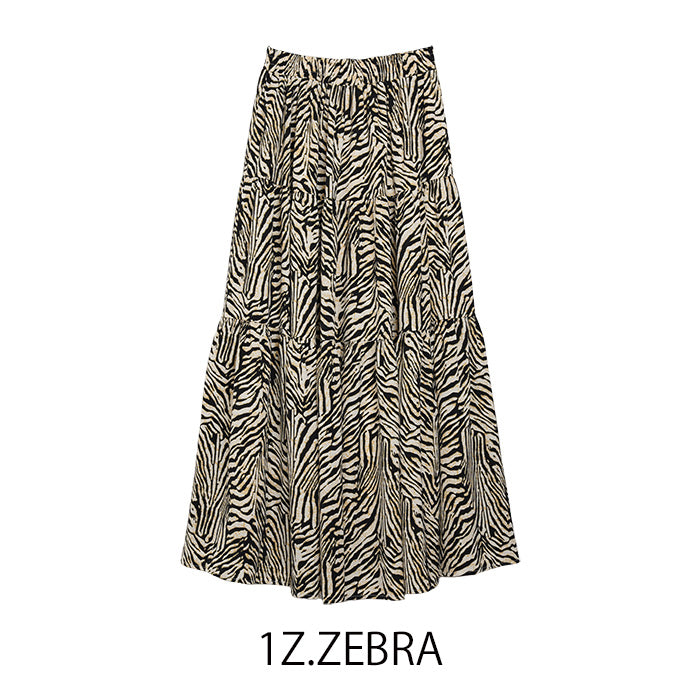 MICALLE MICALLE（ミカーレミカーレ）柄ティアードスカート