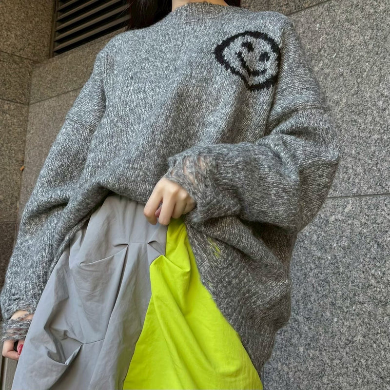 MICALLE MICALLE（ミカーレミカーレ）ワンポイントクラッシュニット