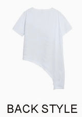 MICALLE MICALLE（ミカーレミカーレ ) アシンメトリーボーダートップス