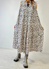 MICALLE MICALLE（ミカーレミカーレ）レトロプリントワンピース