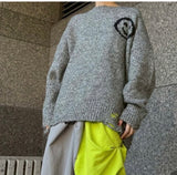 MICALLE MICALLE（ミカーレミカーレ）ワンポイントクラッシュニット