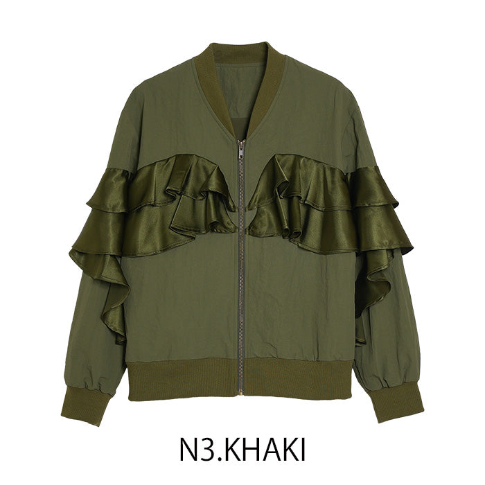 MICALLE MICALLE（ミカーレミカーレ）フリルデザインブルゾン