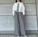 MICALLE MICALLE（ミカーレミカーレ）デニムタイ付シャツ