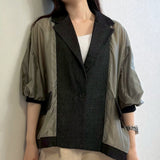 MICALLE MICALLE（ミカーレミカーレ）異素材テーラードジャケット