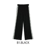 MICALLE MICALLE（ミカーレミカーレ）レースサイドラインパンツ