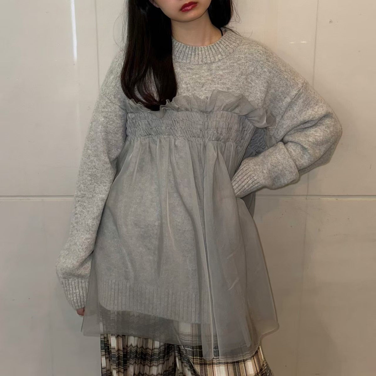 【新品】ミカーレミカーレ　チュールドッキングブルゾン　ブラック　完売品 184555439_o3.jpg?