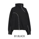 MICALLE MICALLE（ミカーレミカーレ）ZIPデザイン裏毛プルオーバー