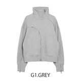 MICALLE MICALLE（ミカーレミカーレ）ZIPデザイン裏毛プルオーバー