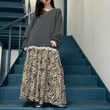 MICALLE MICALLE（ミカーレミカーレ）柄ティアードスカート